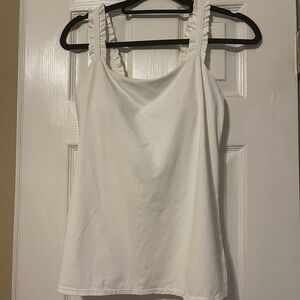Lilly Pulitzer White Tank with Ruffled Straps